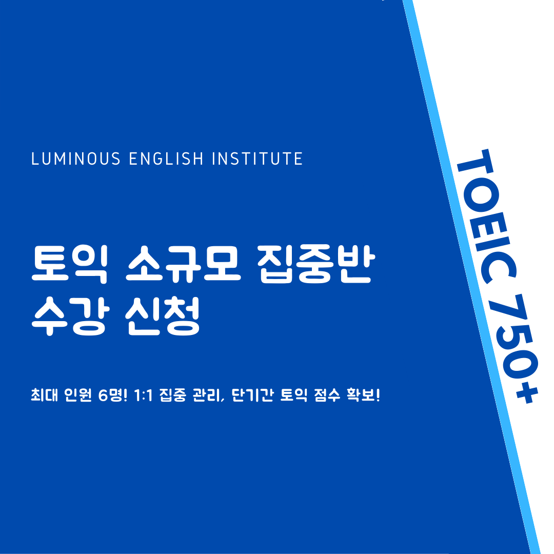 할 수 있습니다 용인 주부 어른 토익 토플 영어회화 1대1 직장인 비즈니스 영어과외